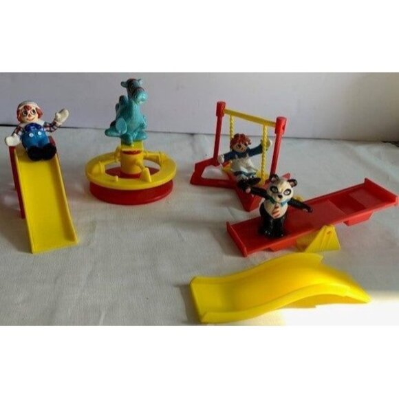 Raggedy Ann & Andy Panda Bear Camel PVC Figures & Playground Vtg 1988 MacMillan - Picture 8 of 12